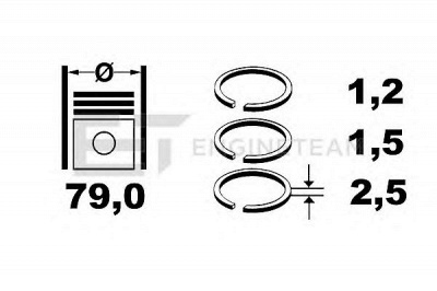 ET ENGINETEAM r1003400 -  Комплект поршневых колец